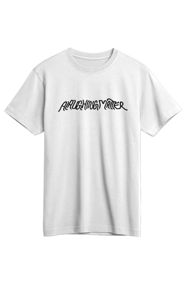White Logo Tee